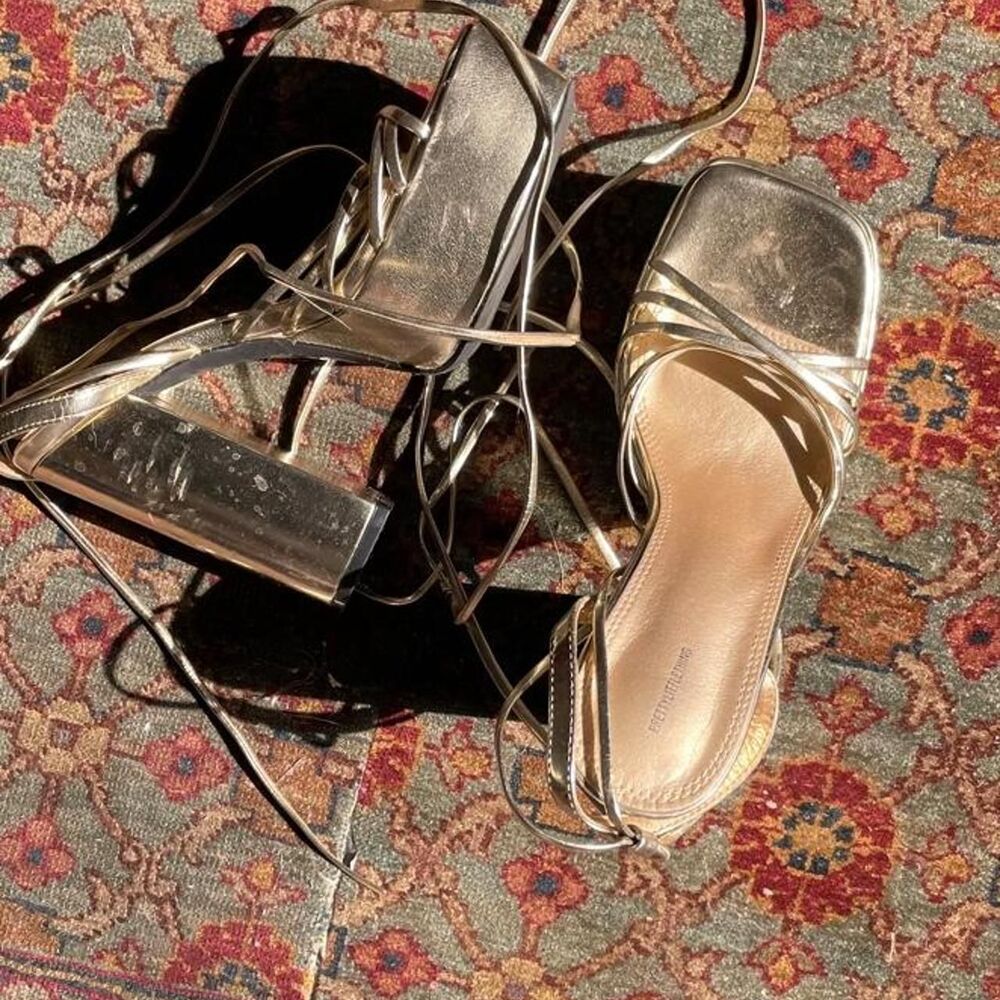 Prettylittlething Women's Gold and Silver Footwear